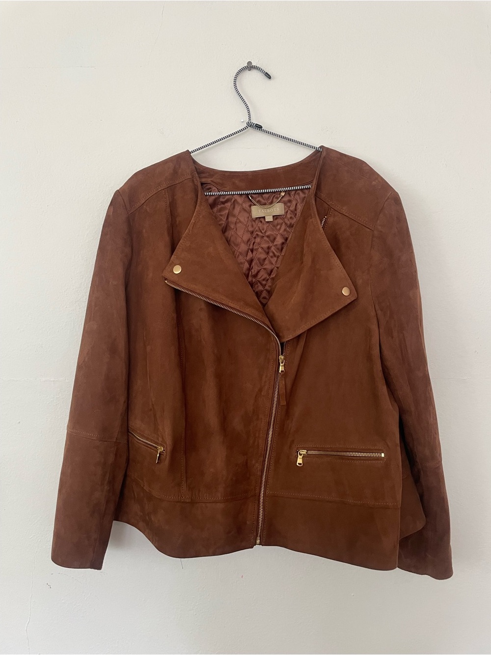 Talbot’s Goat Suede Brown Moto Jacket